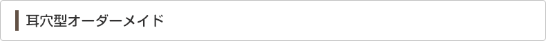 耳穴型オーダーメイド 軽度~高度